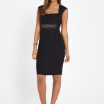 Rochelle Humes Mesh Panel Pencil Dress