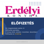 Előfizetés - Erdélyi Konyha – 3 hónap (2023. október, november, december) - Romániába