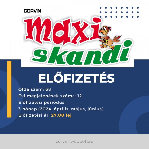 Előfizetés - Maxi Skandi - 3 hónap (2024. április, május, június) - Romániába