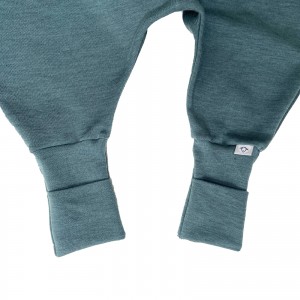 Sac de dormit din lână merinos interlock 100% - verde petrol, Lanelka