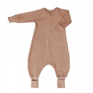 Sac de dormit din lână merinos interlock 100% - culori deschise, Lanelka