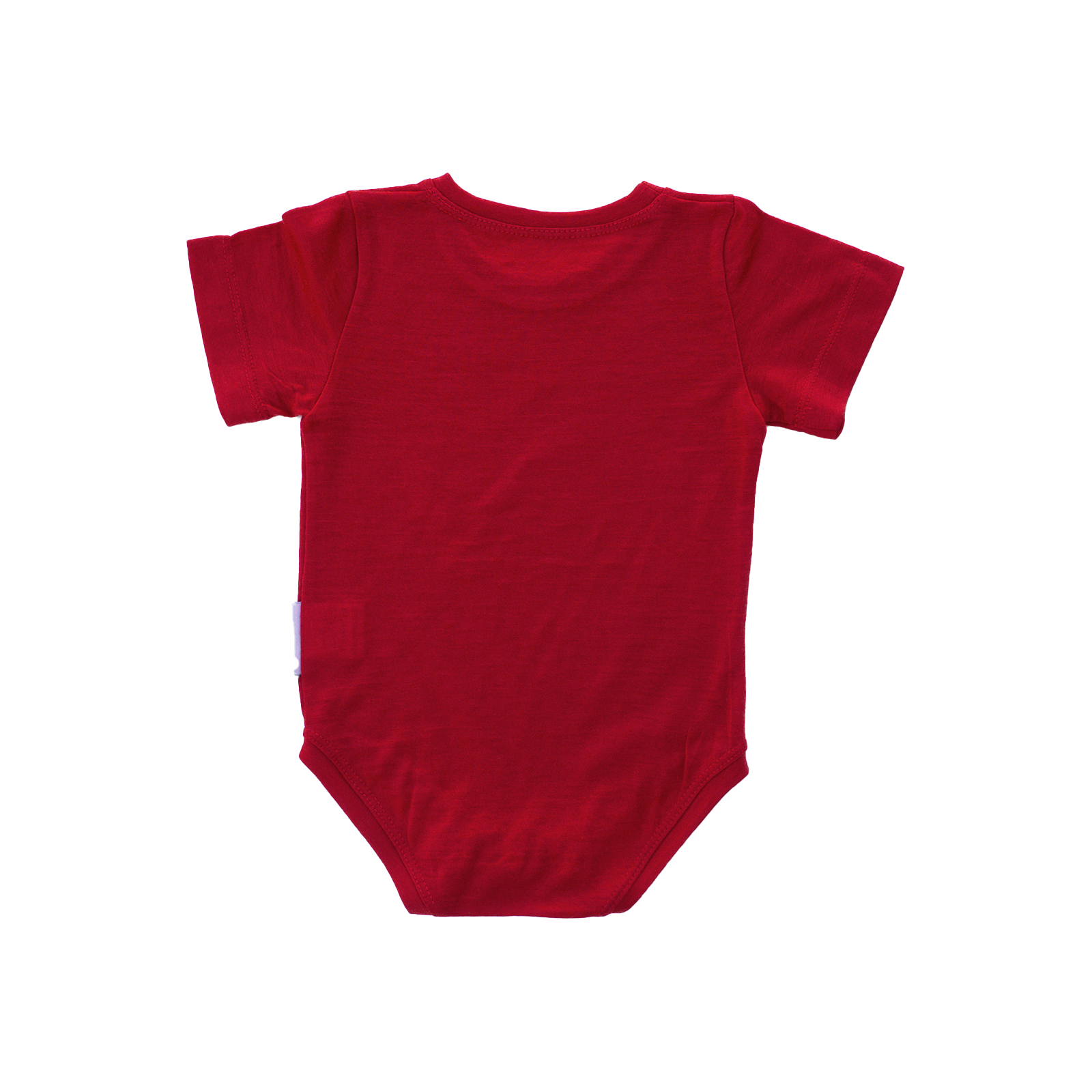 Body cu m&acirc;necă scurtă/lungă, l&acirc;nă merinos 100% roșu, 5