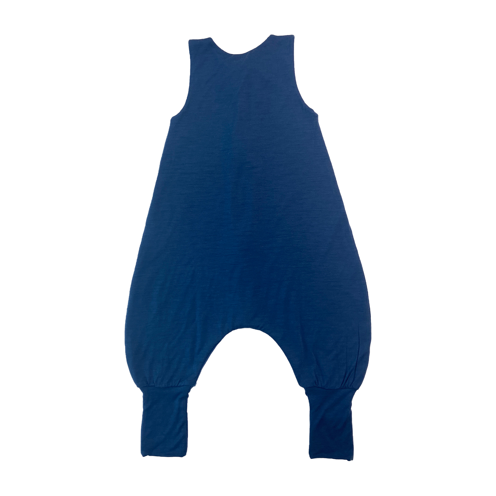 Sac de dormit cu picioare și fermoar din merinos 100% - bleumarin, 3