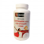 Vitamina C RETARD 1000mg + D3 + Zn 100 tab. - Damona