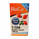 BioCo C+Cink Retard C-vitamin 1000mg + szerves Cink Családi csomag – 100db