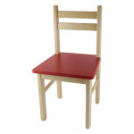 Fa háttámlás szék gyerekeknek Piros, 29x54 CM