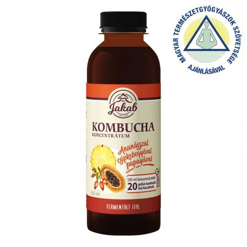 KOMBUCHA C koncentrátum 500 ml, inulinnal, ananásszal, papayaval, Jakab