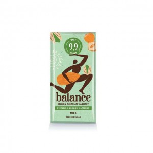 Balance ciocolata cu lapte - fistic, migdale, alune, stevia 100g