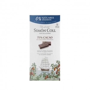 Ciocolata neagra Simon Coll fara zahar si gluten 85g