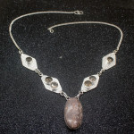 Natural Jasper & Topaz Handmade Silver 925 Necklace Pendant