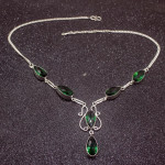 Green Topaz Handmade Silver 925 Womens Necklace Pendant