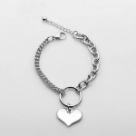 Stainless Steel Silver Heart Bracelet