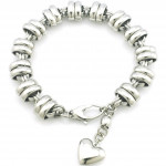 Heart Charm Stainless Steel Bracelet 50% off