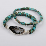 Turquoise Druzy Natural Gemstone Bracelet 