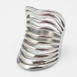 Geometric Stainless Steel Ring