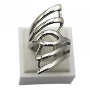 Assymetrical Stainless Steel Ring