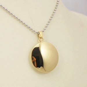 Smooth Gold Plated Stainless Steel Pendant