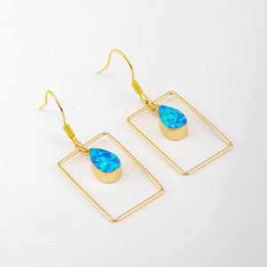 Japanese Opal Gold Plated Earrings