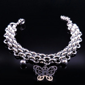 Butterfly Stainless Steel Bracelet