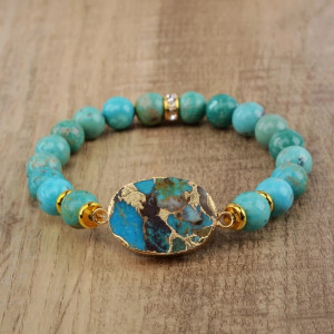 Natural Turquoise Stone Bracelet