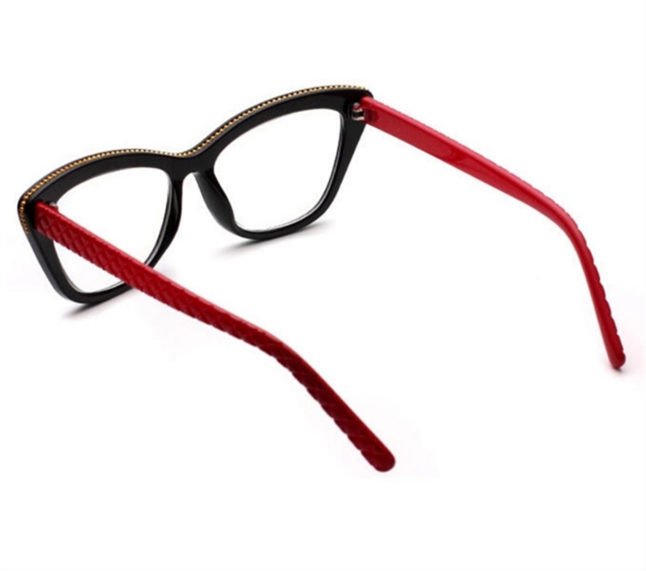 red cat eye reading glasses