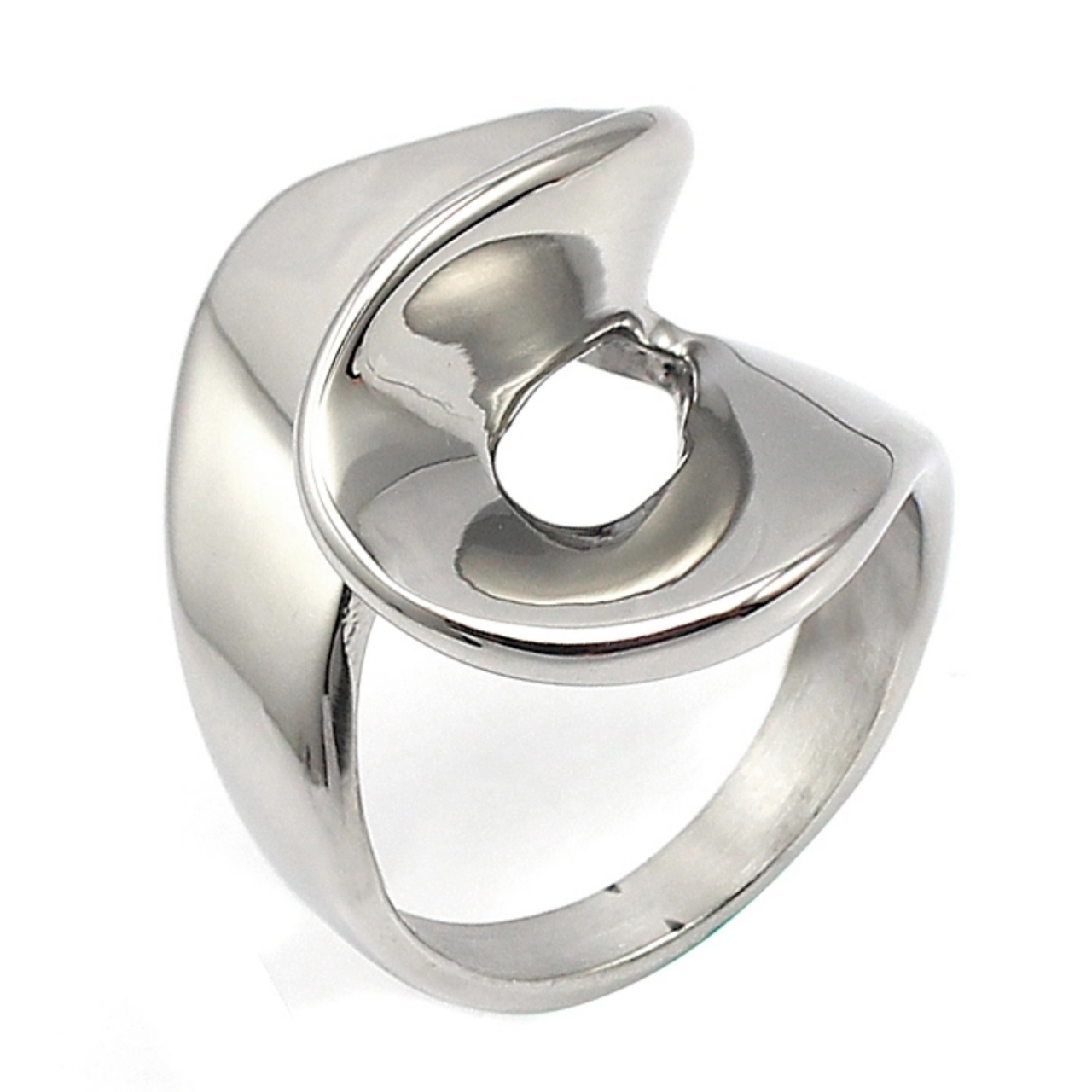 Asymmetrical Stainless Steel Ring - KittiJewelry